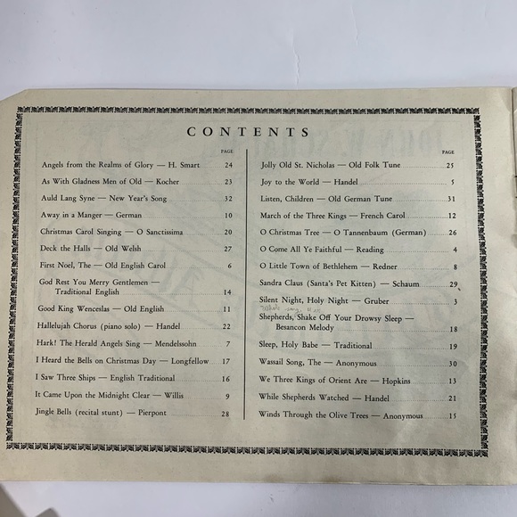 Vintage Piano Music Sheet Book Christmas 1945 John Schaum Belwin USA - Picture 3 of 7